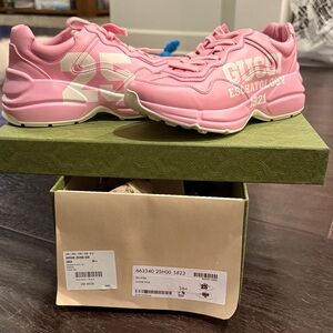 Gucci Pink Athletic Shoes